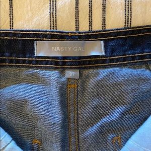 Nasty Gal high rise wide leg crop Jeans